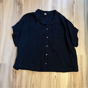 Old Navy Black Button Down Shirt